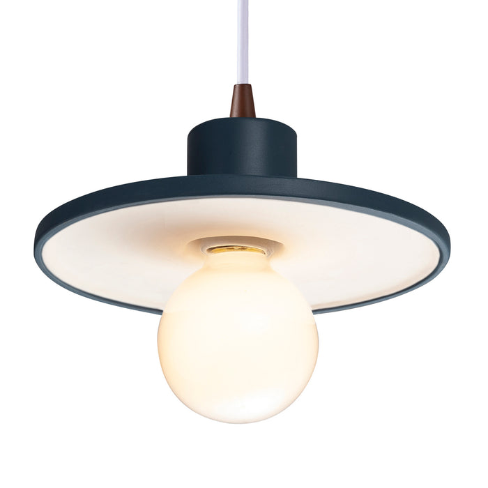 Justice Designs - CER-6325-MDMT-DBRZ-WTCD - One Light Pendant - Radiance - Midnight Sky with Matte White