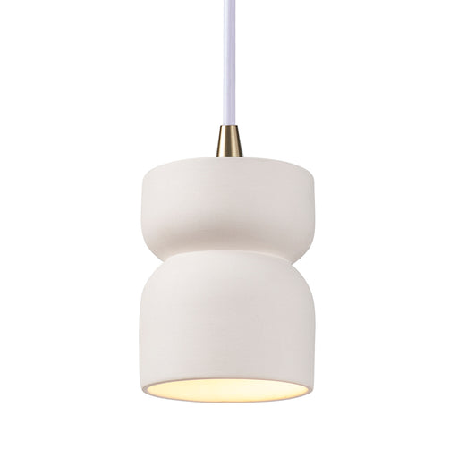 Justice Designs - CER-6500-BIS-ABRS-WTCD - One Light Pendant - Radiance - Bisque