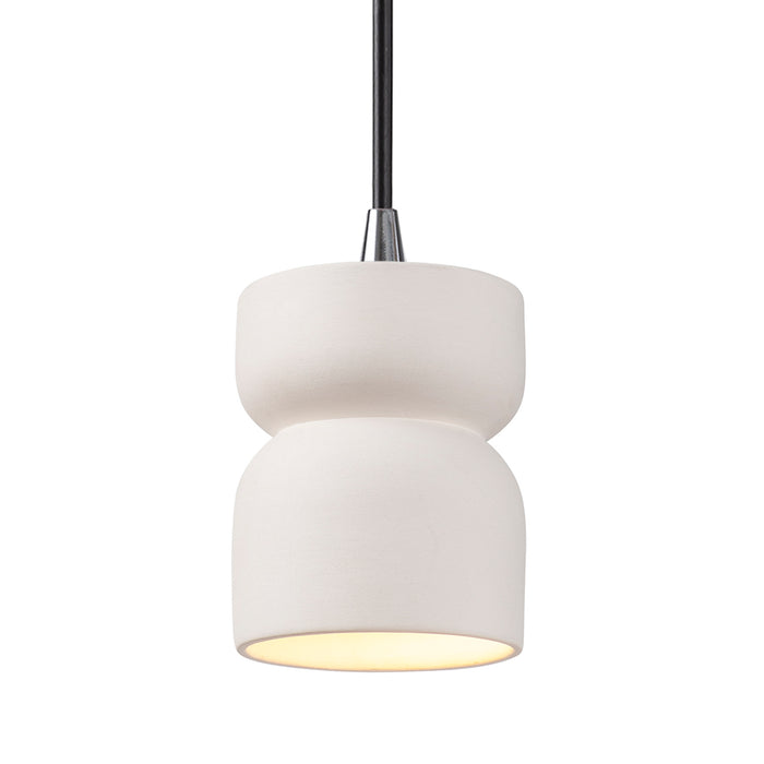 Justice Designs - CER-6500-BIS-CROM-BKCD - One Light Pendant - Radiance - Bisque