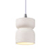 Justice Designs - CER-6500-BIS-CROM-WTCD - One Light Pendant - Radiance - Bisque