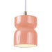 Justice Designs - CER-6500-BSH-ABRS-WTCD - One Light Pendant - Radiance - Gloss Blush