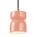 Justice Designs - CER-6500-BSH-NCKL-BKCD - One Light Pendant - Radiance - Gloss Blush