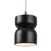 Justice Designs - CER-6500-CRB-ABRS-WTCD - One Light Pendant - Radiance - Carbon - Matte Black