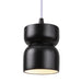 Justice Designs - CER-6500-CRB-MBLK-WTCD - One Light Pendant - Radiance - Carbon - Matte Black