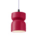 Justice Designs - CER-6500-CRSE-MBLK-WTCD - One Light Pendant - Radiance - Cerise