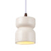 Justice Designs - CER-6500-MAT-DBRZ-WTCD - One Light Pendant - Radiance - Matte White