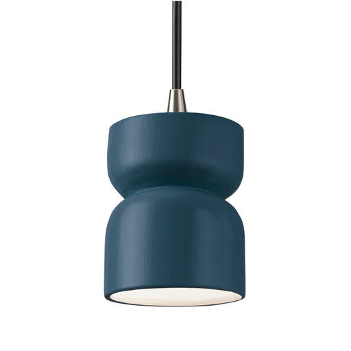 Justice Designs - CER-6500-MID-NCKL-BKCD - One Light Pendant - Radiance - Midnight Sky