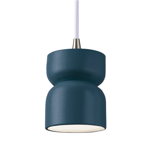 Justice Designs - CER-6500-MID-NCKL-WTCD - One Light Pendant - Radiance - Midnight Sky