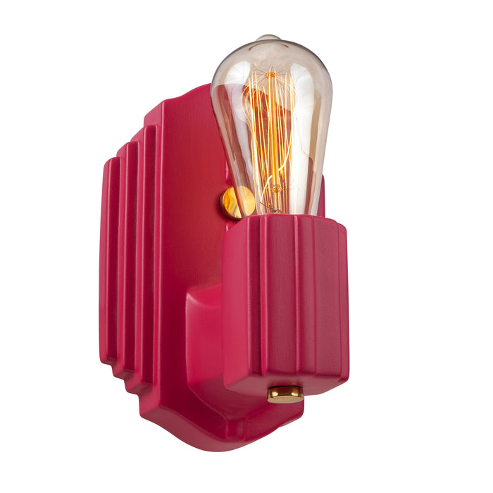 Justice Designs - CER-7041-CRSE-BRSS - One Light Wall Sconce - American Classics - Cerise