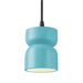 Justice Designs - CER-6500-RFPL-MBLK-BKCD - One Light Pendant - Radiance - Reflecting Pool