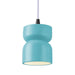 Justice Designs - CER-6500-RFPL-MBLK-WTCD - One Light Pendant - Radiance - Reflecting Pool