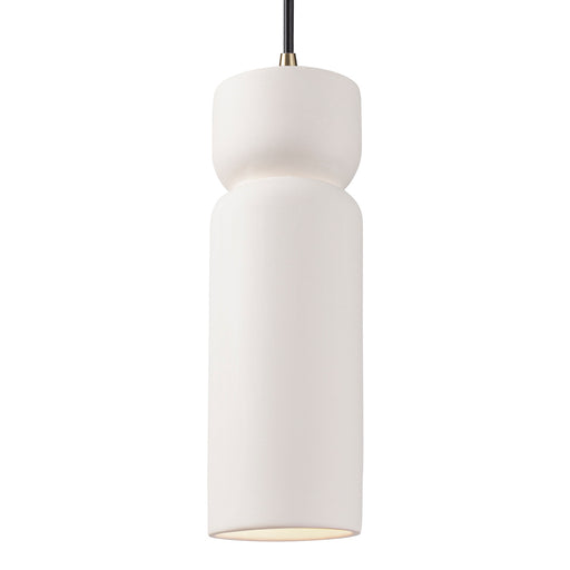 Justice Designs - CER-6510-BIS-ABRS-BKCD - One Light Pendant - Radiance - Bisque