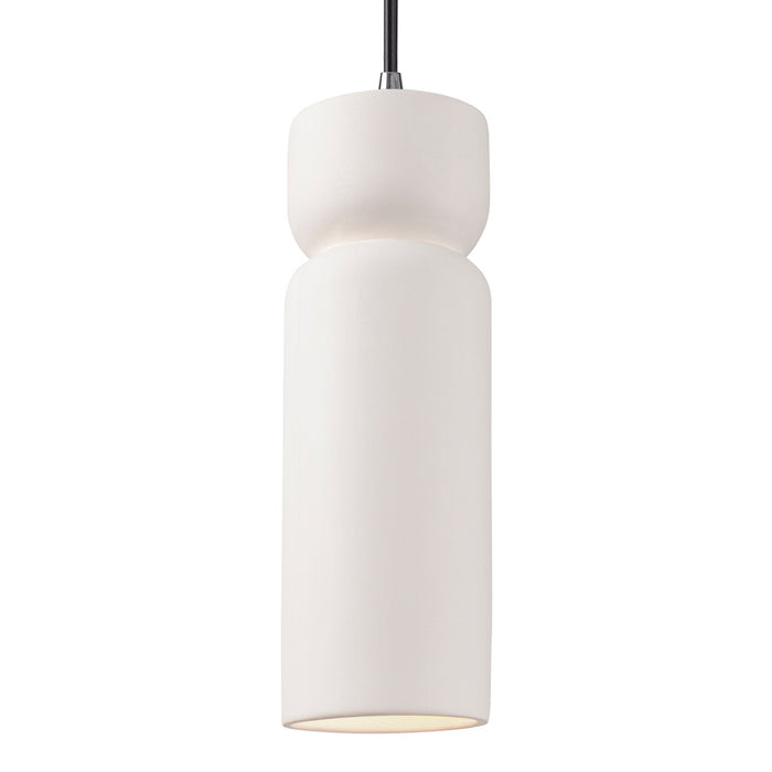 Justice Designs - CER-6510-BIS-CROM-BKCD - One Light Pendant - Radiance - Bisque