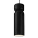 Justice Designs - CER-6510-BLK-CROM-BKCD - One Light Pendant - Radiance - Gloss Black