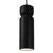 Justice Designs - CER-6510-BLK-DBRZ-BKCD - One Light Pendant - Radiance - Gloss Black