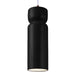 Justice Designs - CER-6510-BLK-DBRZ-WTCD - One Light Pendant - Radiance - Gloss Black