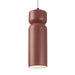 Justice Designs - CER-6510-CLAY-DBRZ-WTCD - One Light Pendant - Radiance - Canyon Clay