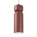 Justice Designs - CER-6510-CLAY-MBLK-WTCD - One Light Pendant - Radiance - Canyon Clay