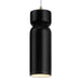 Justice Designs - CER-6510-CRB-ABRS-WTCD - One Light Pendant - Radiance - Carbon - Matte Black