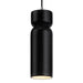 Justice Designs - CER-6510-CRB-CROM-BKCD - One Light Pendant - Radiance - Carbon - Matte Black