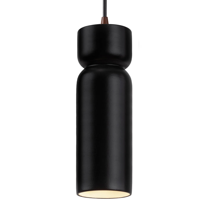 Justice Designs - CER-6510-CRB-DBRZ-BKCD - One Light Pendant - Radiance - Carbon - Matte Black