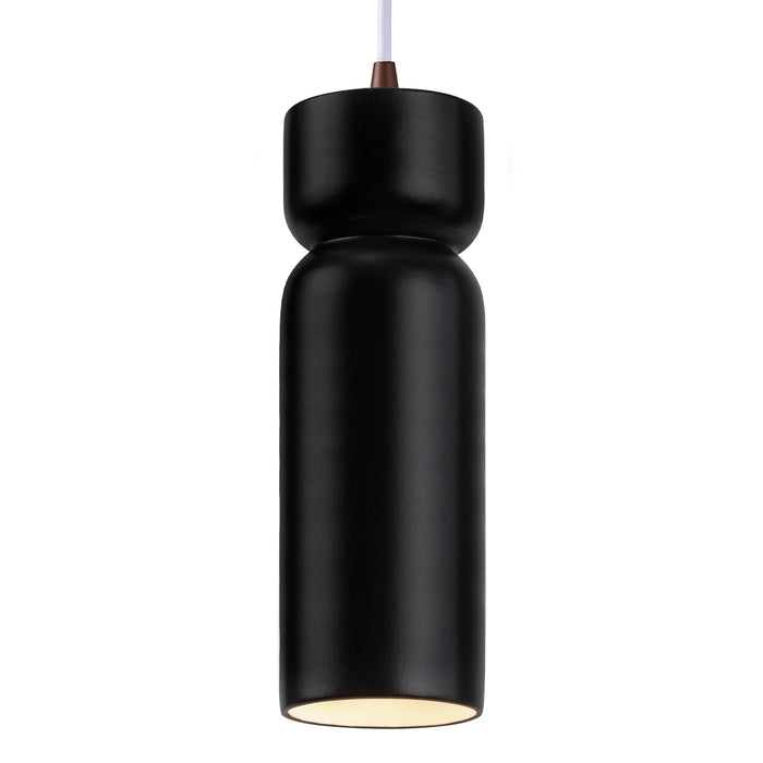 Justice Designs - CER-6510-CRB-DBRZ-WTCD - One Light Pendant - Radiance - Carbon - Matte Black