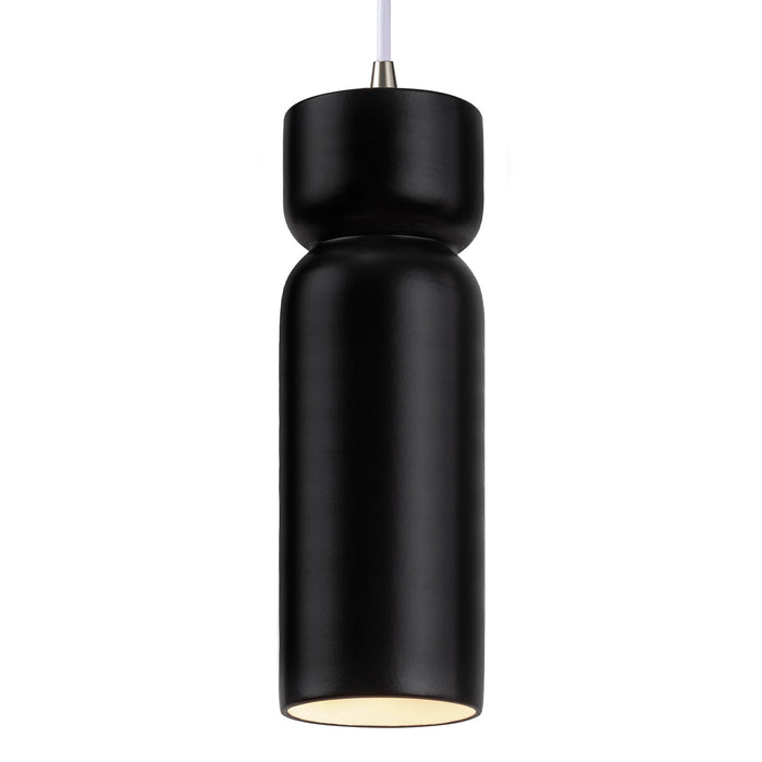 Justice Designs - CER-6510-CRB-NCKL-WTCD - One Light Pendant - Radiance - Carbon - Matte Black