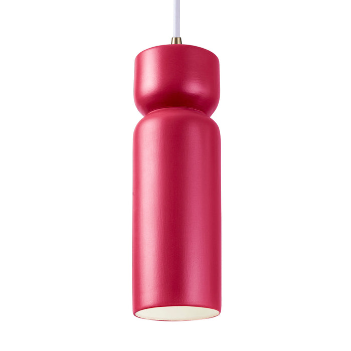 Justice Designs - CER-6510-CRSE-ABRS-WTCD - One Light Pendant - Radiance - Cerise