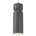 Justice Designs - CER-6510-GRY-CROM-WTCD - One Light Pendant - Radiance - Gloss Grey