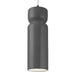 Justice Designs - CER-6510-GRY-DBRZ-WTCD - One Light Pendant - Radiance - Gloss Grey