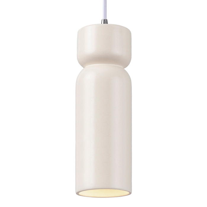 Justice Designs - CER-6510-MAT-CROM-WTCD - One Light Pendant - Radiance - Matte White