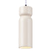 Justice Designs - CER-6510-MAT-MBLK-WTCD - One Light Pendant - Radiance - Matte White