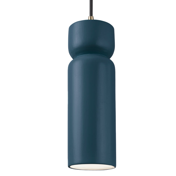 Justice Designs - CER-6510-MID-ABRS-BKCD - One Light Pendant - Radiance - Midnight Sky