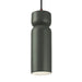 Justice Designs - CER-6510-PWGN-DBRZ-BKCD - One Light Pendant - Radiance - Pewter Green