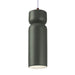 Justice Designs - CER-6510-PWGN-DBRZ-WTCD - One Light Pendant - Radiance - Pewter Green