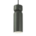 Justice Designs - CER-6510-PWGN-MBLK-BKCD - One Light Pendant - Radiance - Pewter Green