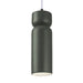 Justice Designs - CER-6510-PWGN-MBLK-WTCD - One Light Pendant - Radiance - Pewter Green