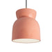 Justice Designs - CER-6515-BSH-ABRS-BKCD - One Light Pendant - Radiance - Gloss Blush