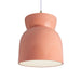 Justice Designs - CER-6515-BSH-ABRS-WTCD - One Light Pendant - Radiance - Gloss Blush