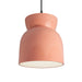 Justice Designs - CER-6515-BSH-MBLK-BKCD - One Light Pendant - Radiance - Gloss Blush