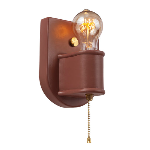 Justice Designs - CER-7031-CLAY-BRSS - One Light Wall Sconce - American Classics - Canyon Clay