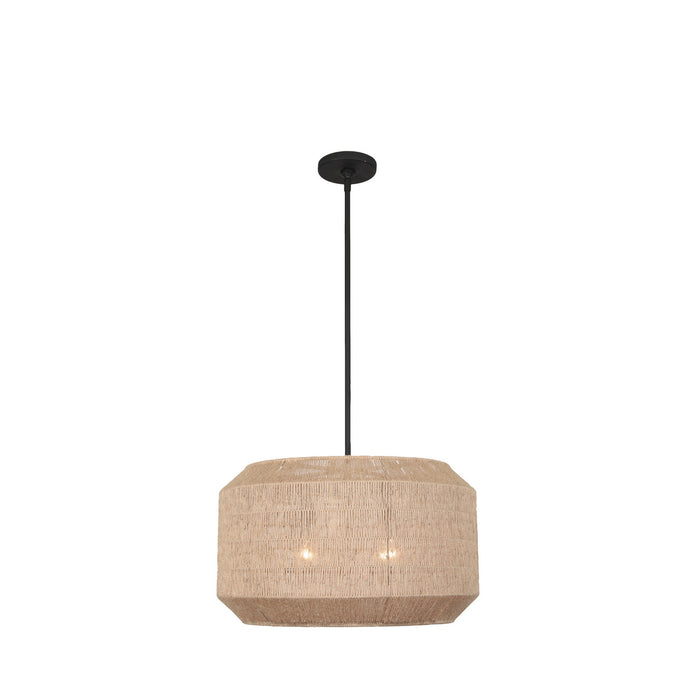 Kalco - 515455MB - Four Light Pendant - Cebu - Matte Black