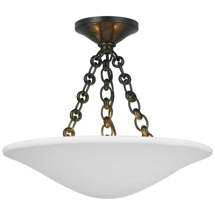 Visual Comfort Signature - ARN 4425BZ-PW - LED Semi Flush Mount - Mollino - Bronze