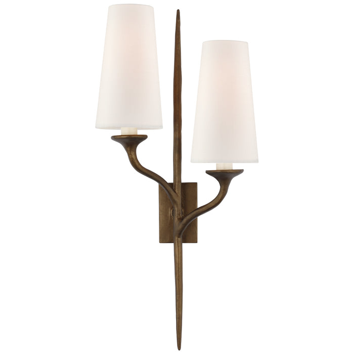 Visual Comfort Signature - JN 2076ABL-L - Two Light Wall Sconce - Iberia - Antique Bronze Leaf