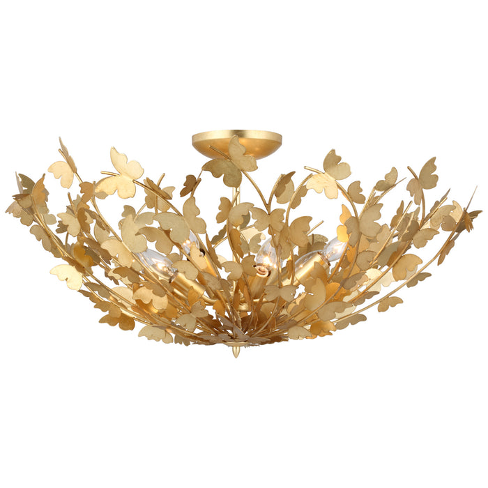 Visual Comfort Signature - JN 4405G - LED Semi Flush Mount - Farfalle - Gild