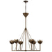 Visual Comfort Signature - JN 5004ABL - Six Light Chandelier - Alberto - Antique Bronze Leaf