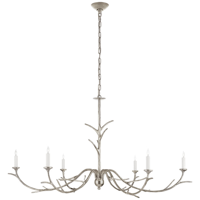 Visual Comfort Signature - JN 5076BSL - Six Light Chandelier - Iberia - Burnished Silver Leaf