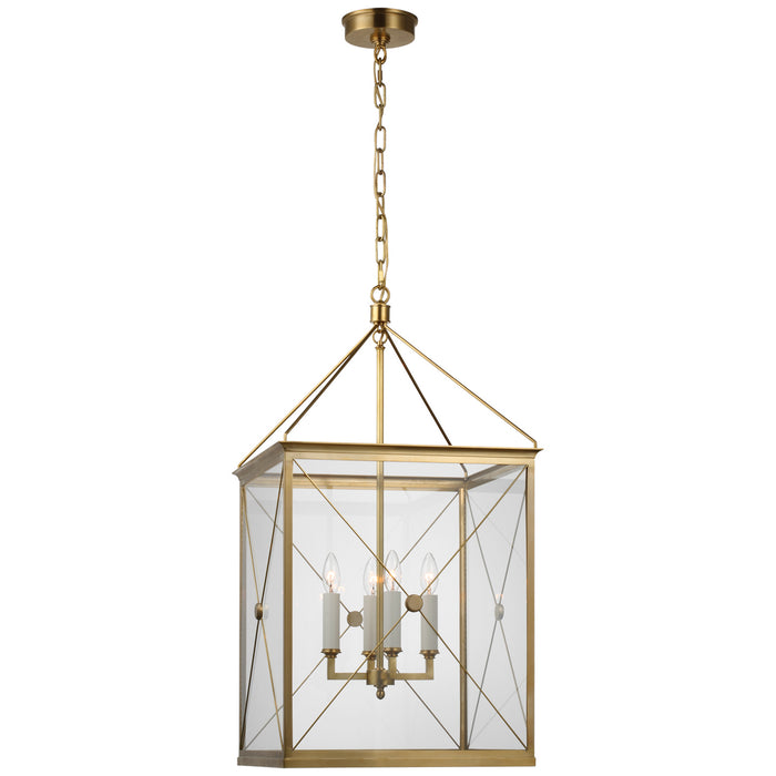 Visual Comfort Signature - JN 5087AB-CG - LED Lantern - Rossi - Antique-Burnished Brass