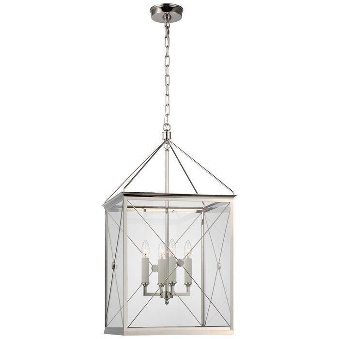 Visual Comfort Signature - JN 5087PN-CG - LED Lantern - Rossi - Polished Nickel