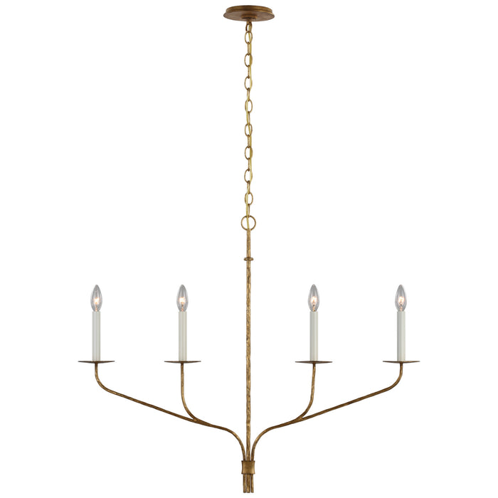 Visual Comfort Signature - S 5750GI - LED Linear Chandelier - Belfair - Gilded Iron